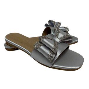 MATA SHOES / Welcome / Silver / Embellished Slide /  Sandals / Size 9